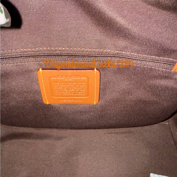 Coach Rowan Large Satchel Bag in Suede - Picture 9 of 15